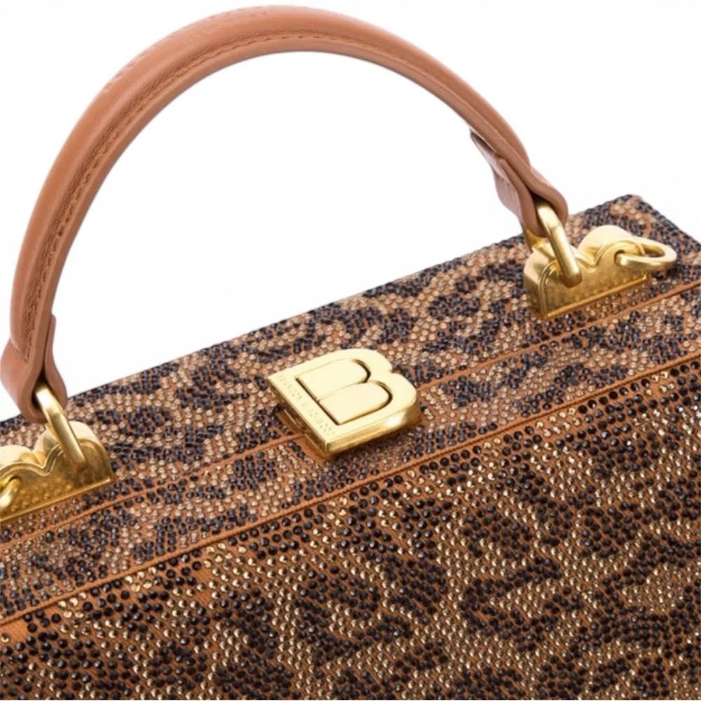 NEW BRANDON BLACKWOOD KENDRICK TRUNK IN CRYSTAL LEOPARD - Picture 3 of 16